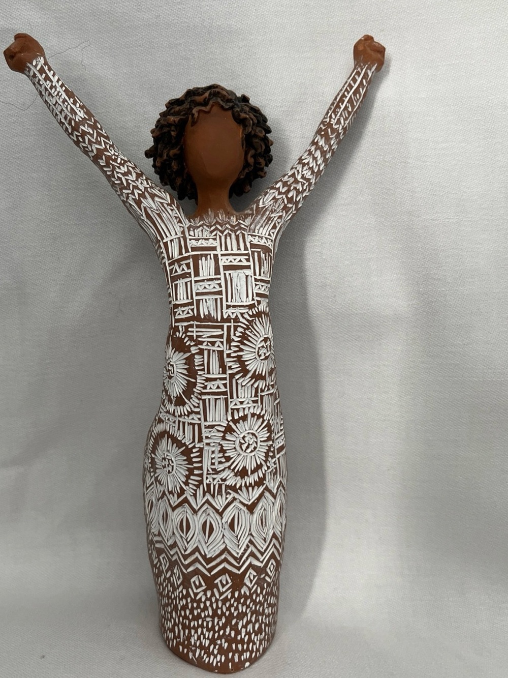 Handcrafted Brown & White Inspirational Figurine - Home Accents Decor